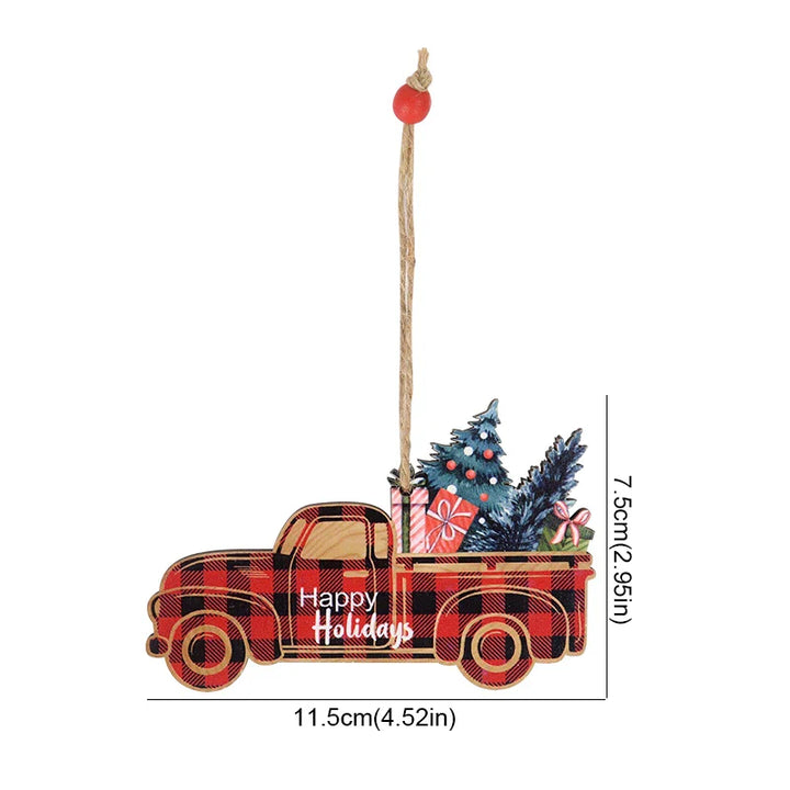 Rynx Wood Christmas Tree Desktop Ornament Santa Merry Christmas Sign Plaque Xmas Decoration for Home 2025 New Year Noel Gift