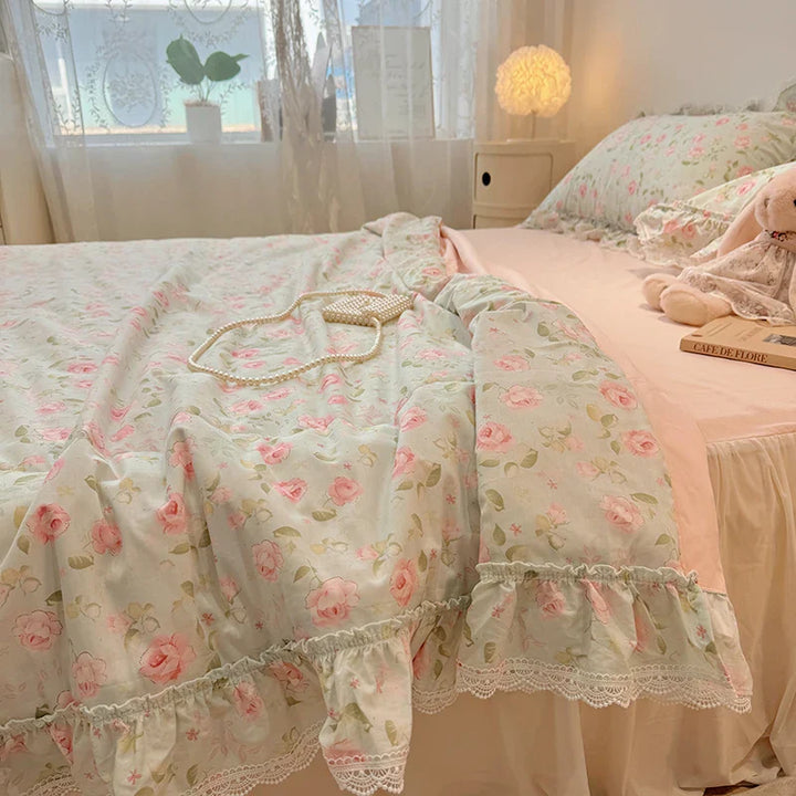 Rynx | Summer blanket cotton Korean lace fragmented series air conditioning quilt high-quality summer blanket set