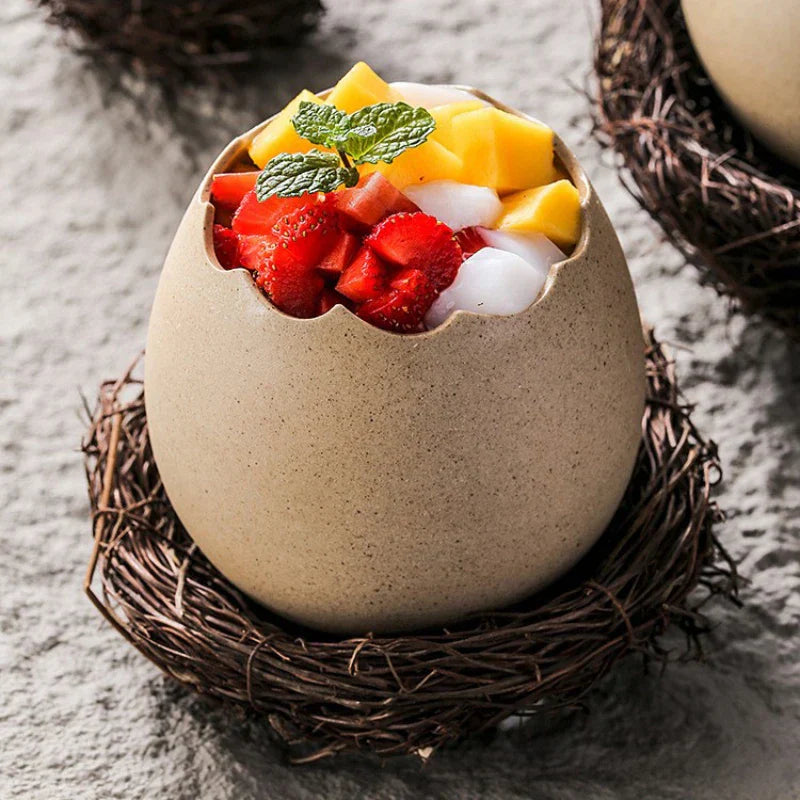 Lisslune | Creative Ceramic Bird Nest Eggshell Bowl