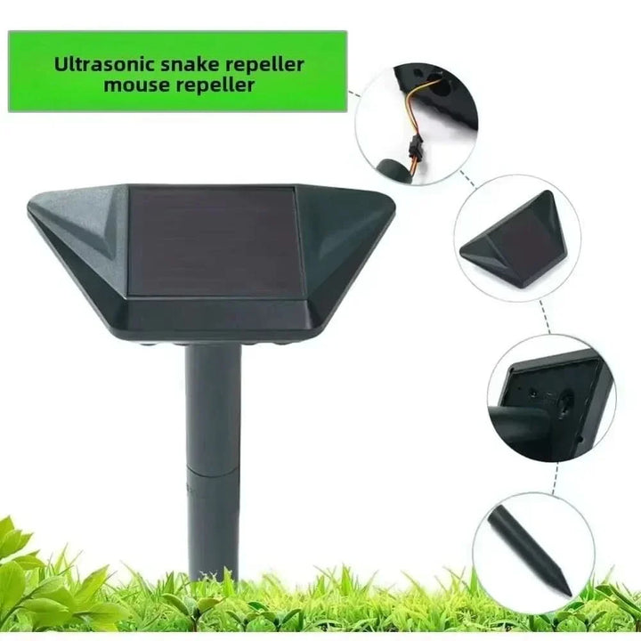 Lisslune | ULTRAGUARD ANIMAL REPELLER – Ultrasonic Animal Repeller with LED Light – Weatherproof & Battery Operated for Garden & Outdoor Use