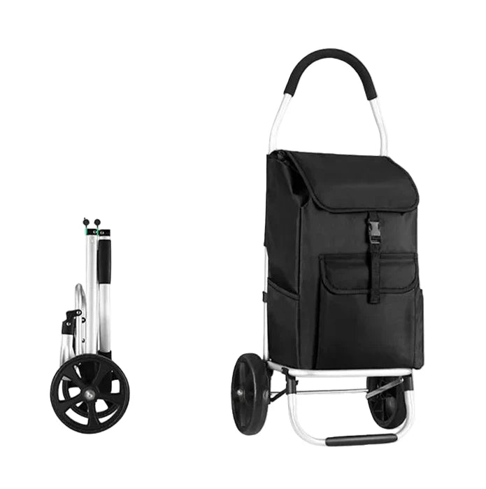 Lisslune | Foldable Aluminium Shopping Trolley – CarryEase