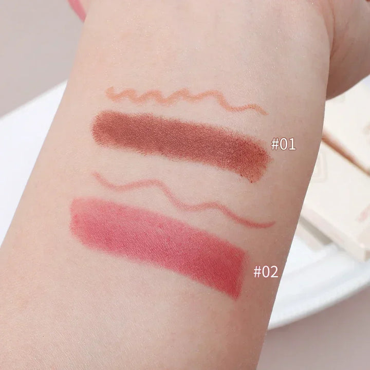 Rynx | Waterproof Lipstick Pencil Matte Nude Soft Solid Lipstick Pencil Long-lasting Professional Women's Lip Contour Korean Makeup