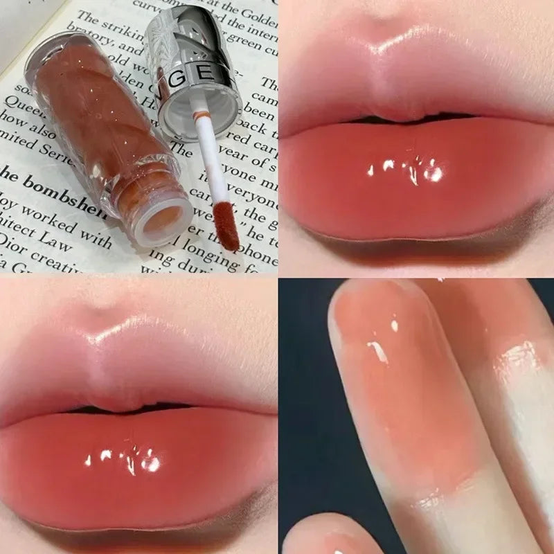Rynx | 6 Colors Nude Mirror Lip Gloss Clear Moisturizing Hydrating Water Light Glass Gel Filling Lip Glaze Oil Lip Color Cosmetics