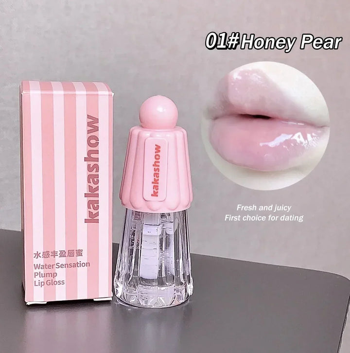 Rynx | Crystal Jelly Moisturizing Lip Oil Plumping Lipstick Makeup Jelly Plump Lips Glow Oil Tinted Lip Plumper Korean Makeup