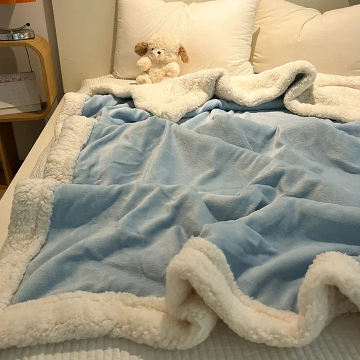 Rynx | New Thick Warm Lamb Fleece Blanket Fleece Milk Fleece Small Blanket Single Dorm Cover Blanket Winter