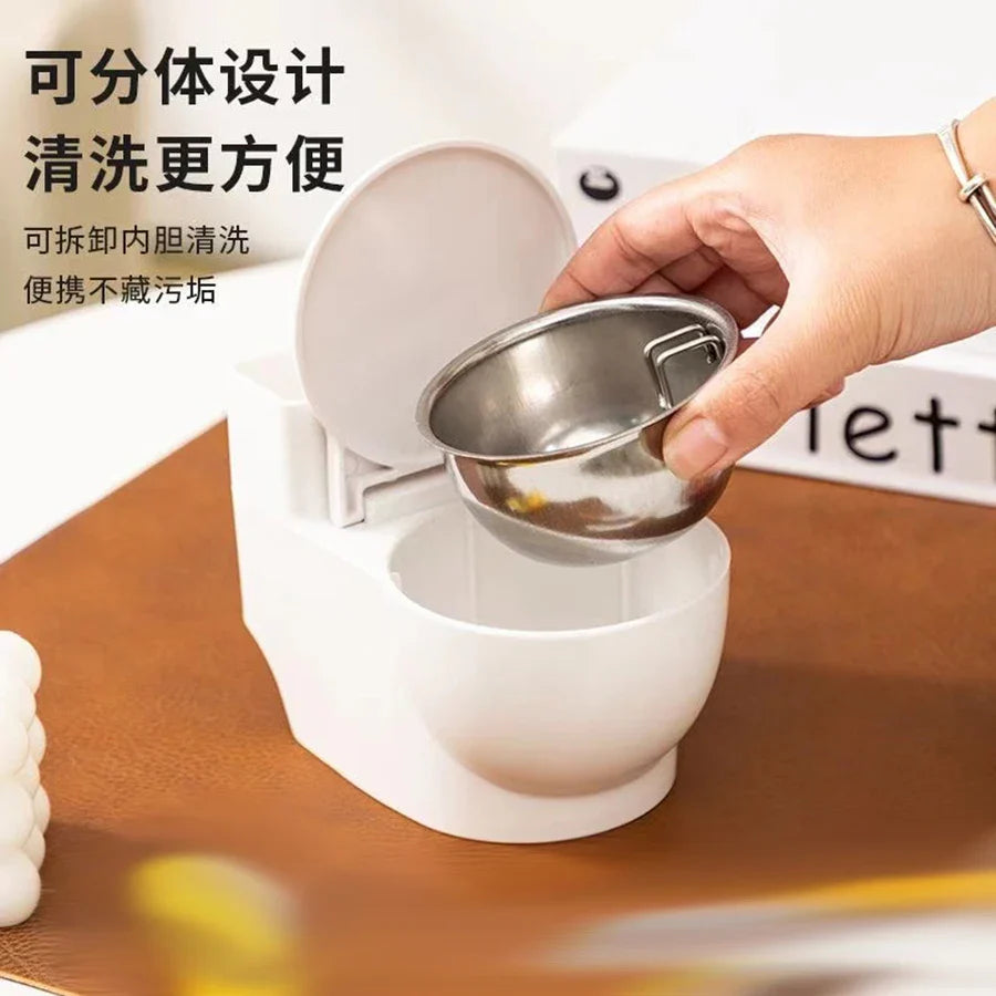 Rynx | Creative ashtray in toilet shape with lid, wall-mounted removable ashtray, anti-fall thick table ashtray storage box