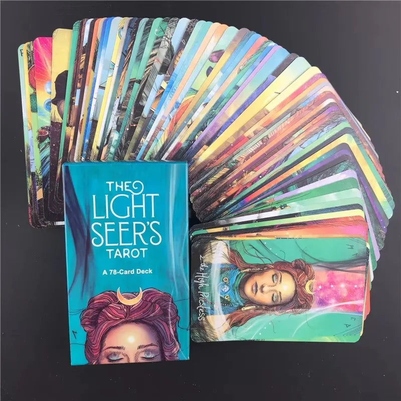 Rynx | 1 Box The Light Seer Tarot Cards, 78-Card Full Color Tarot Set for Tarot Readings, Fortune Telling, Divination Board Game Cards