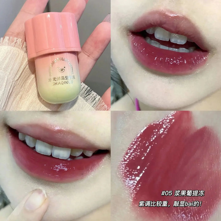 Rynx | Bear Seal Mirror Clear Lipstick Lip Gloss Waterproof Moisturizing Long-lasting No Fading Lip Lacquer Makeup for Women Korean Cosmetics