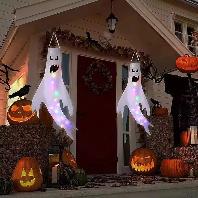 Rynx | Halloween LED Light Hanging Ghost For Halloween Party Home Outdoor Indoor Decoration Large Glowing Creepy Lamp Horror Props