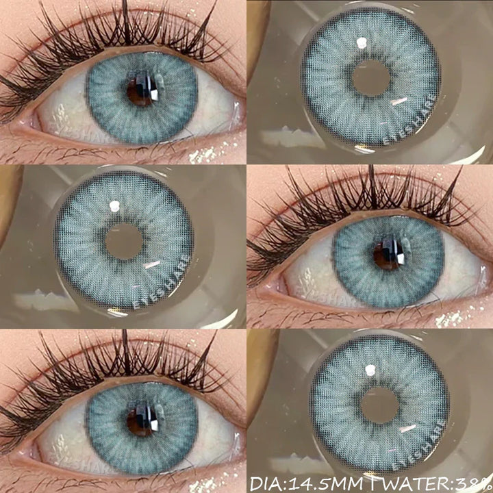 Rynx | Colored Contact Lenses for Eyes Gray Pupil Lens Fashion Blue Eye Contacts Green Lenses Brown Lenses Yearly 2 Pieces/Pair