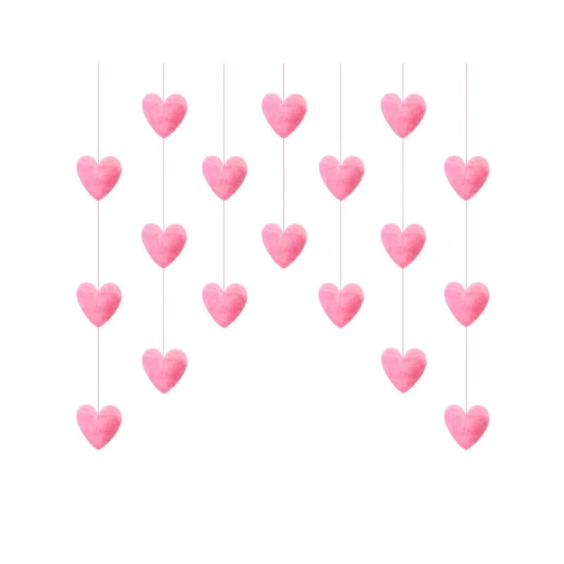 Lisslune | Cute Hanging Pink Heart Doorway Decor