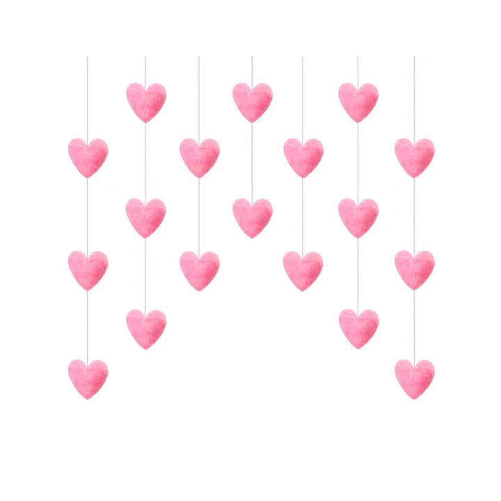 Lisslune | Cute Hanging Pink Heart Doorway Decor