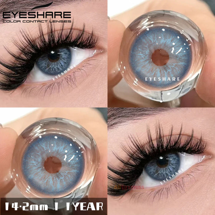 Rynx | Colorful Contact Lenses for Eyes Blue Contacts Gray Brown Lenses Green Eye Contact Lenses Beautiful Pupil Yearly 2 Pieces/Pair