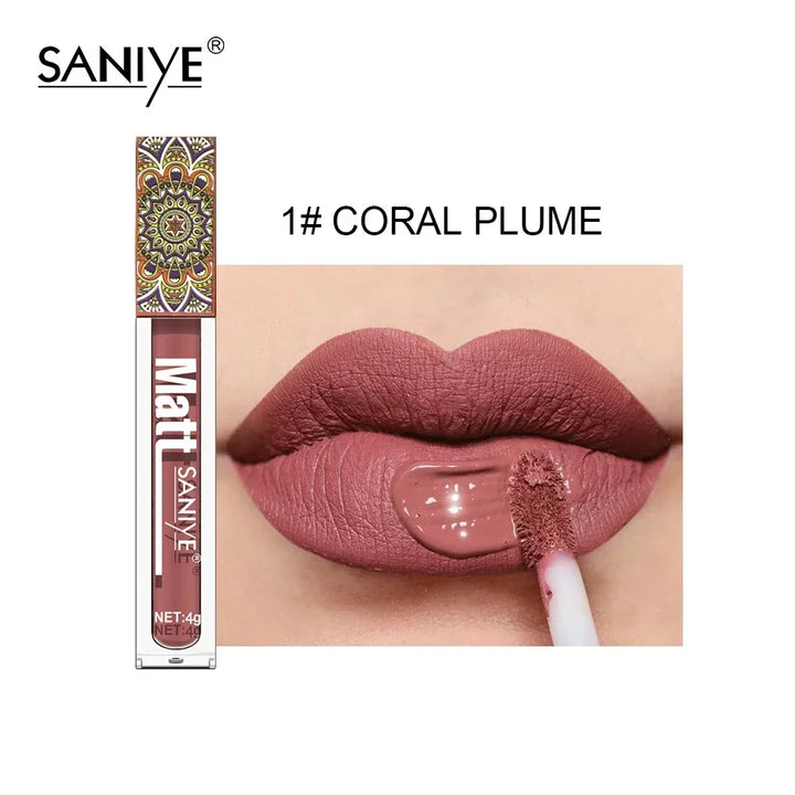 Rynx | Nudes Lip Gloss Waterproof Liquid Matte Lipstick Long-lasting 4g Quick-drying Red Lip Gloss Cosmetics Sexy Matte Velvet Lipstick