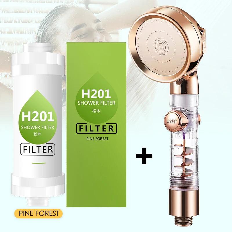 Lisslune | Vitamin C Infused Aromatherapy Spa Showerhead Filter for Hair and Skin Revitalization