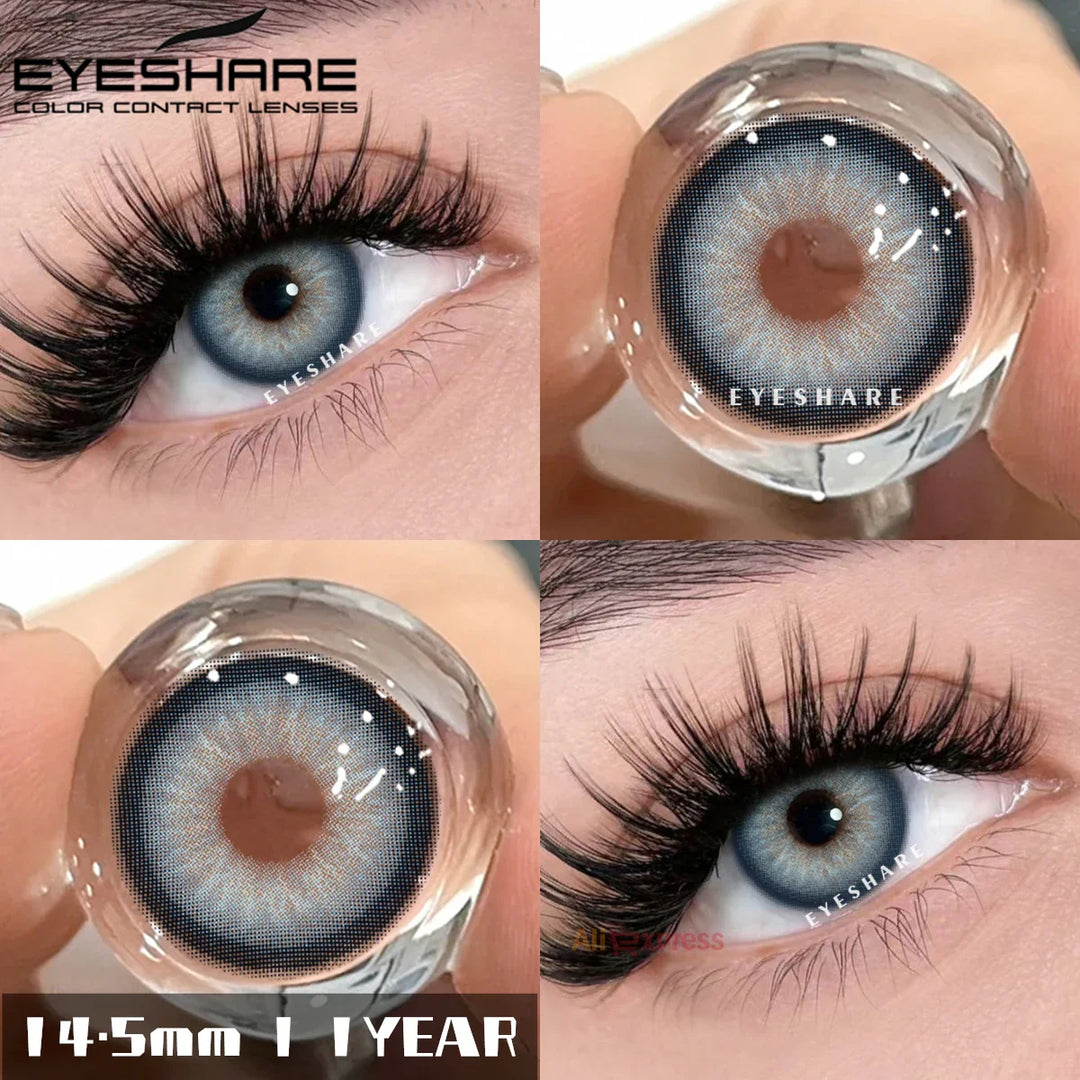Rynx | Colorful Contact Lenses for Eyes Blue Contacts Gray Brown Lenses Green Eye Contact Lenses Beautiful Pupil Yearly 2 Pieces/Pair