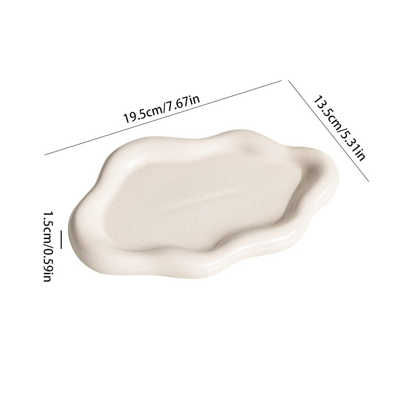 Lisslune | White Cloud Ceramic Plate