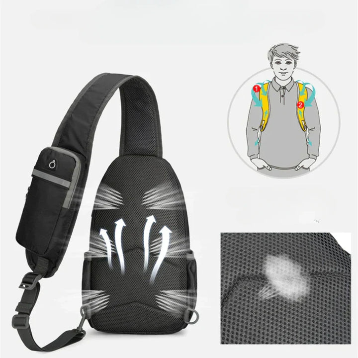 Lisslune | SecurePack | Anti-Theft Waterproof Multi-Pocket Shoulder Backpack – Lightweight Crossbody Travel Bag