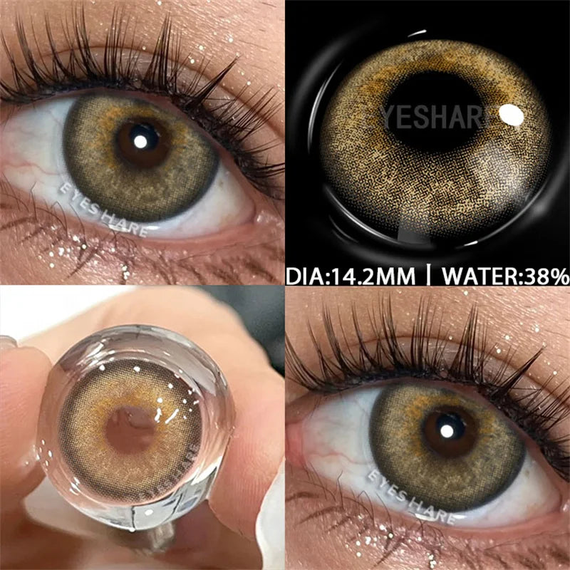 Rynx | Color contact lenses for the eyes 1 pair Korean fashion lenses Y2k Colorcon cosmetic brown lenses gray lenses green contact lenses