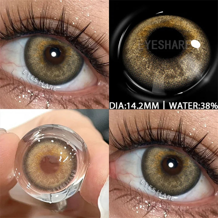 Rynx | Color contact lenses for the eyes 1 pair Korean fashion lenses Y2k Colorcon cosmetic brown lenses gray lenses green contact lenses