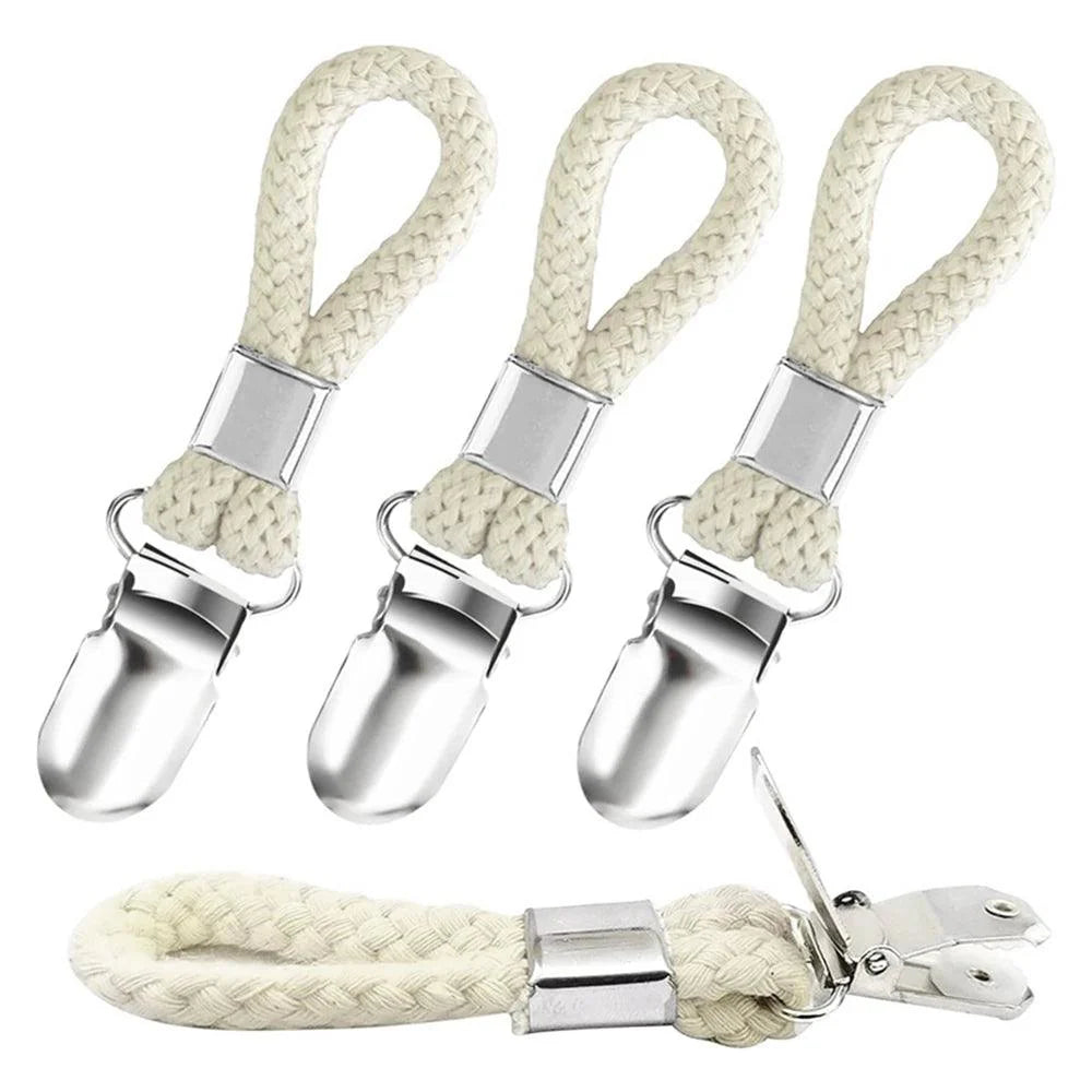 Lisslune | Cotton Loop Kitchen Towel Clip Hanger Set for Efficient Towel Storage and Organization