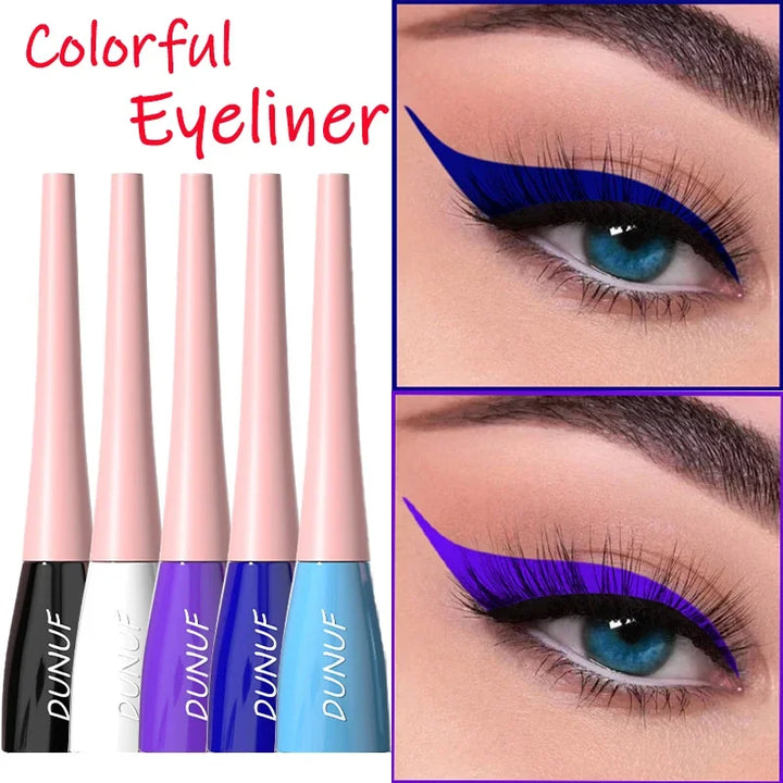 Rynx | Purple Eyeliner Long-lasting Liquid Black Eyeliner Pencil Waterproof Fast-drying Blue White Eyeliner Pencil Korean Cosmetics Tool 18 Colors