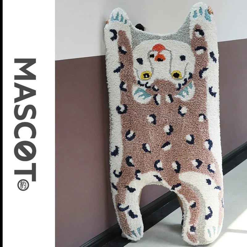 Rynx | Irregular Tiger Pattern Living Room Rug Cute Leopard Pattern Children's Room Rug Aesthetic Rugs тигр ковер 호랑이 양탄자 Tapis IG