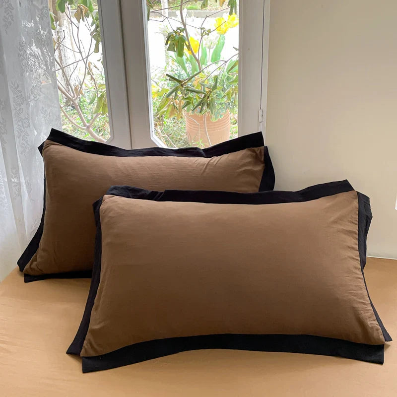 Rynx Ins Style Bedding Set Heavyweight Heavy Water Washable Wool Style Double Color Bedding Sheet Cover Pillowcase Set For Summer Winter