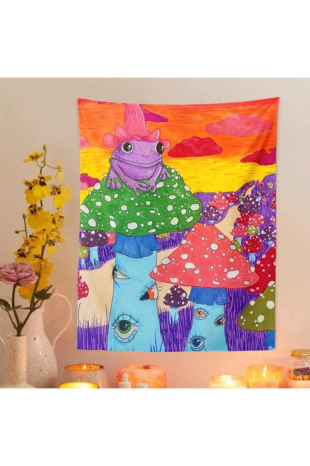 Lisslune | Frogs World Psychedelic Tapestry