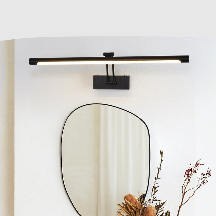 Lisslune | 80-100cm LED wall lamp - Modern black/silver wall light for the bathroom, internally mounted picture light
