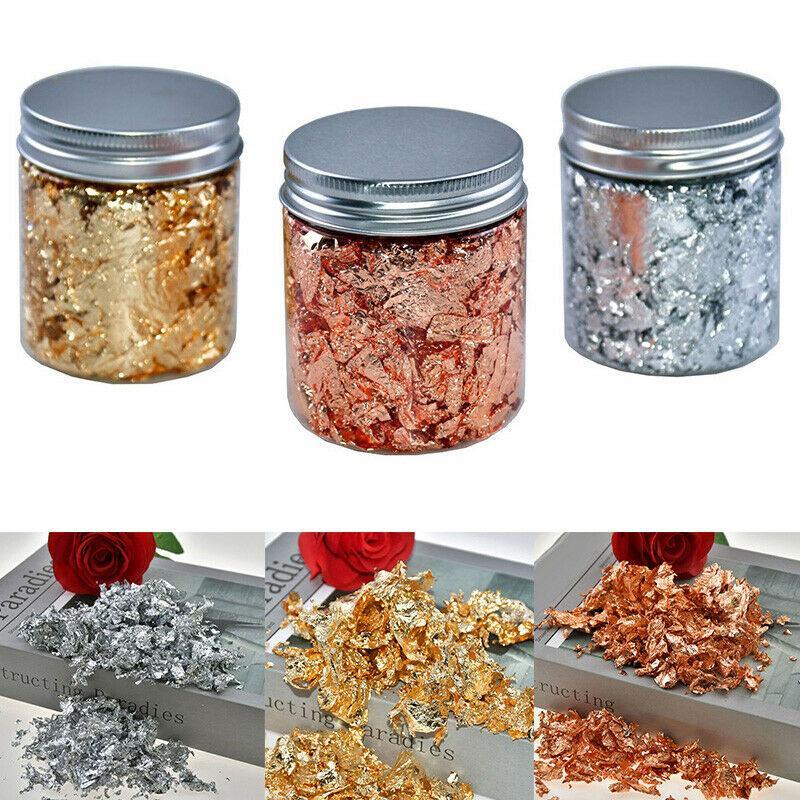 Lisslune | Gold-plated Creativity: Premium Gold Leaf Flakes Art Set for Stunning Projects