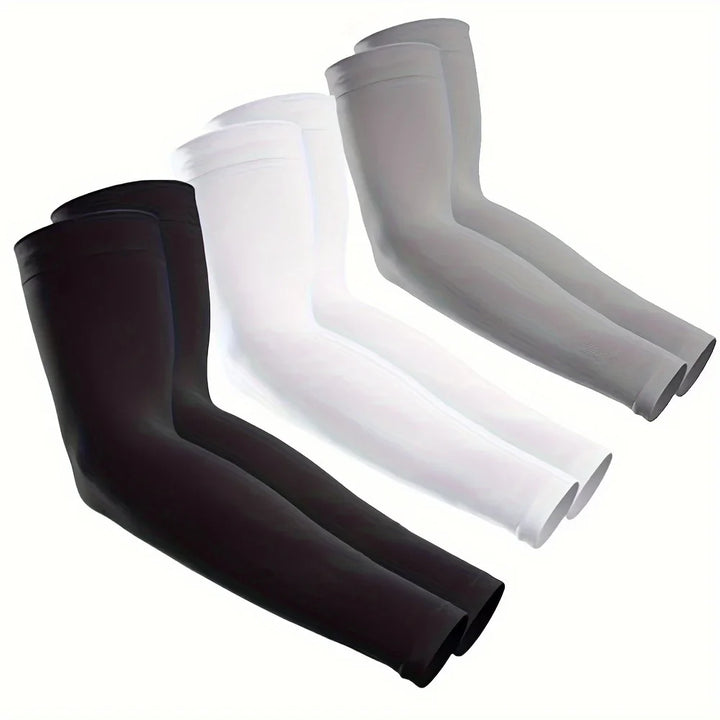 Rynx | 3 Pair Unisex Sun Protection Arm Sleeves Breathable Cooling Arm Guards for Outdoor Activities Cycling Running Mountaineering