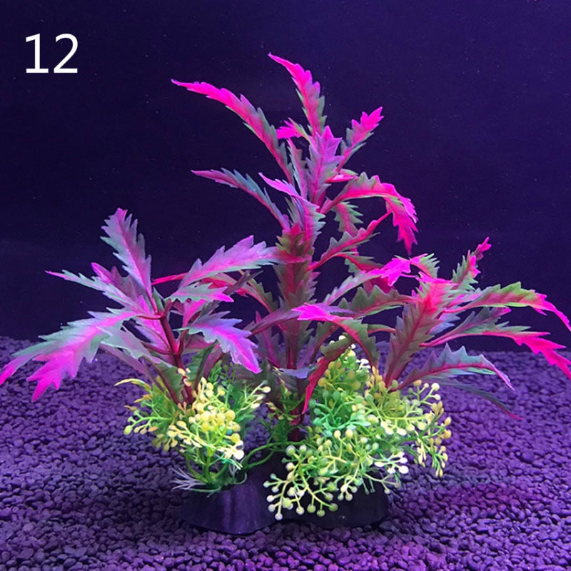 Lisslune | Vibrant Aquatic Plant Set: Realistic Decor for Aquariums