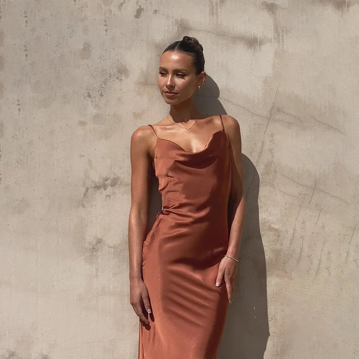 Lisslune | Long Satin Dress