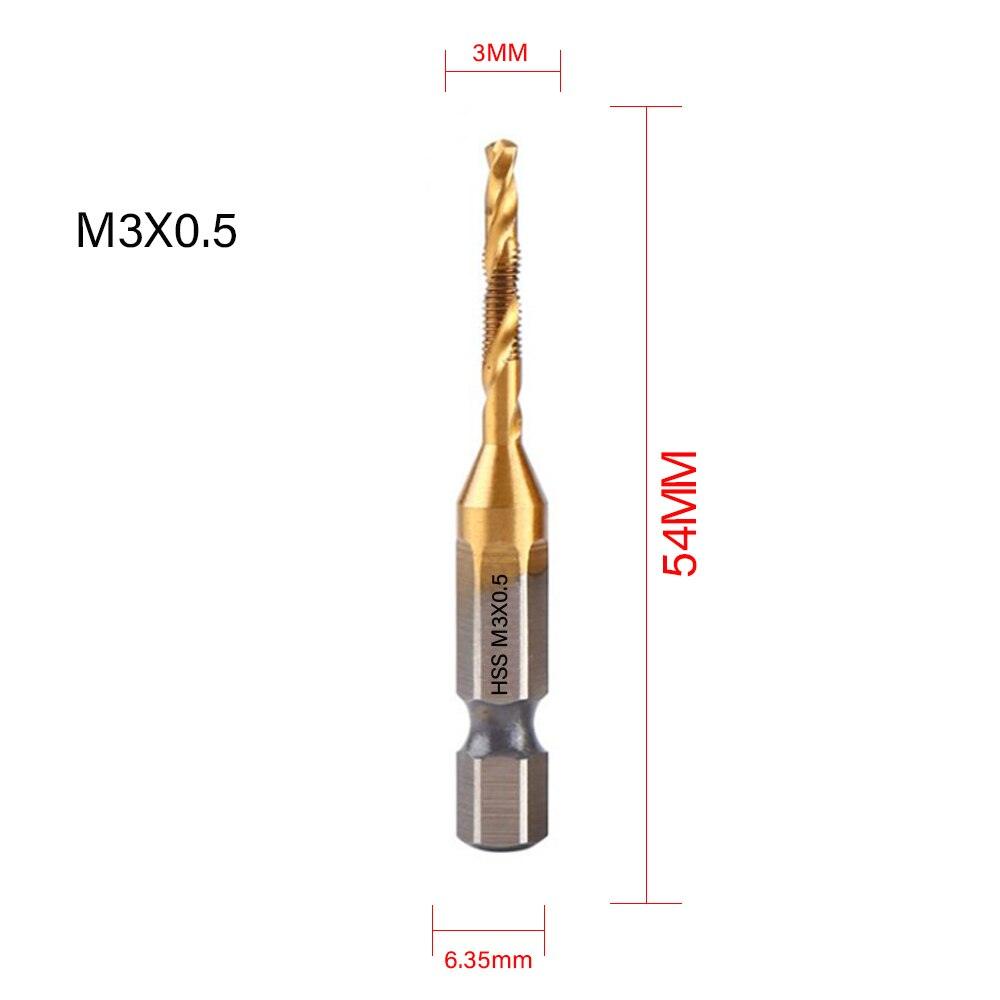 Lisslune | Precision Taps Set with Titanium Coating and Spiral Flute Design for Efficient Tapping and Chamfering