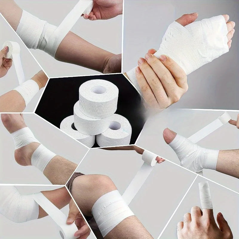 Rynx | 1 Roll White Sports Tape, Professional Athletic Trainer Tape, Sports Care Tape, Sports Bandage Tape as First Aid Bandage for Injuries