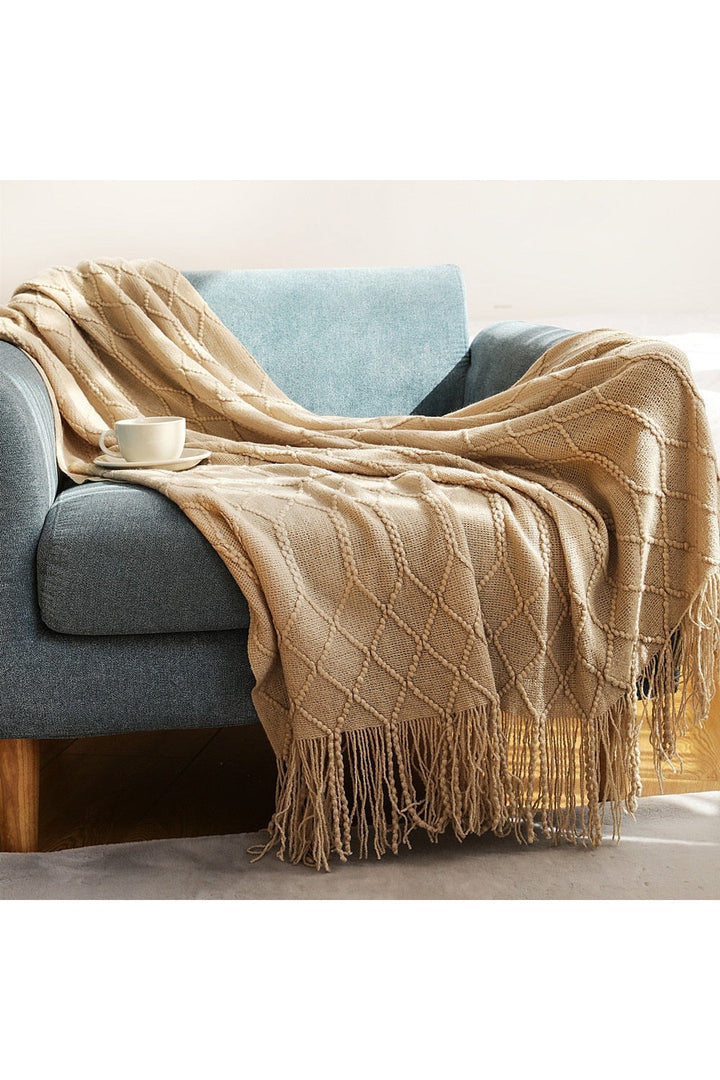Lisslune | Solid Color Sofa Blanket