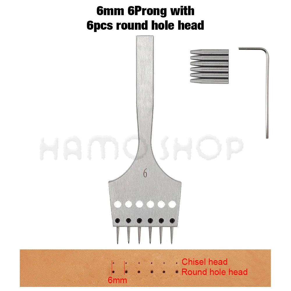 Lisslune | Premium Replaceable Round Chisel Tool Set for Leatherworking
