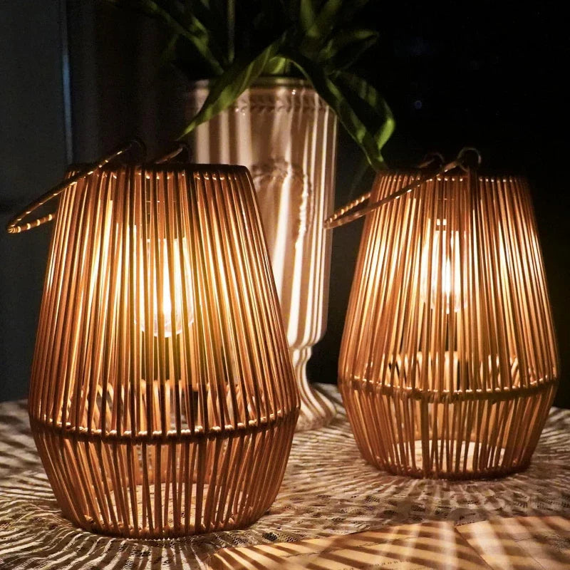 Lisslune | Solar Outdoor Handwoven Garden Lamps | Waterproof Landscape Light for Villa & Terrace Decoration - Alpho