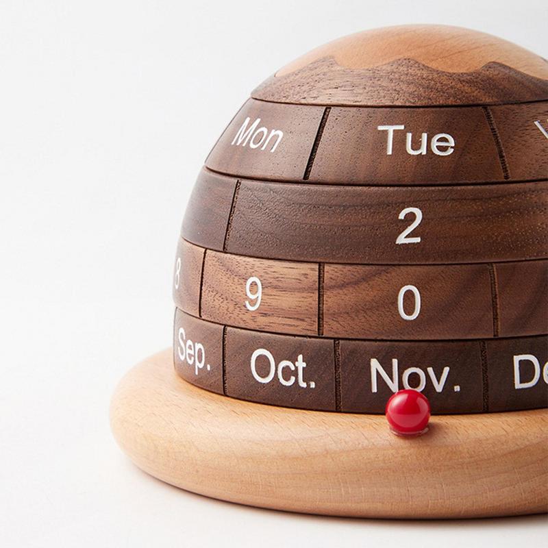 Lisslune | Unique Planet Wooden Table Calendar