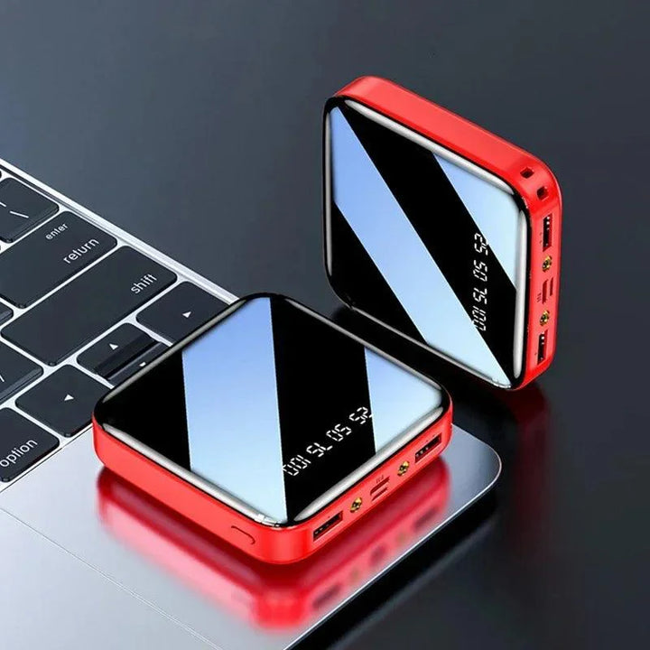Lisslune | Ultra-Portable 50000mAh Power Bank with LED Mirror Display and Dual USB Ports - Perfect for Charging on the Go