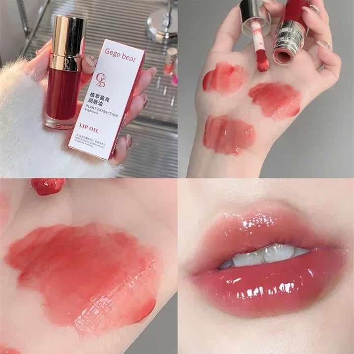 Rynx | Liquid Lipstick Mirror Jelly Tint Long-lasting Cherry Red Pink Lip Gloss 6 Colors Sexy Non-sticky Cup Lip Lacquer Korean Lip Oil Makeup