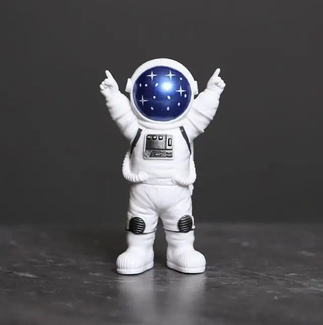 Lisslune | Resin Astronaut Figure Statue Space Traveler Sculpture Educational Toy Desk Decoration Astronaut Model For Children Gift