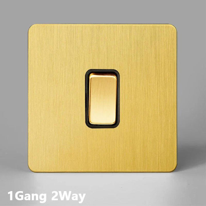 Lisslune | Luxurious Gold Dimmer Switch Set with USB Charging Port - Perfect for French/EU Plugs