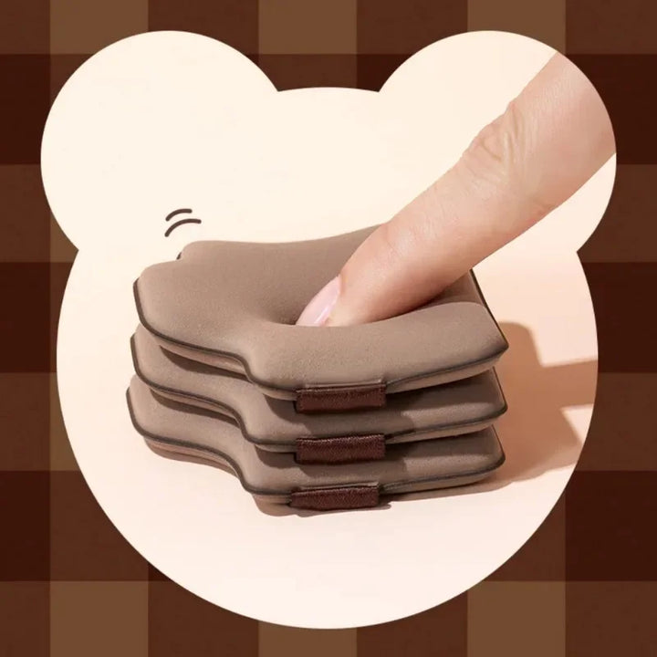 Rynx | 6 PCS Chocolate Makeup Sponge Set Cosmetic Puffs Powder Puff Set Soft Wet and Dry Air Cushion Puff Beauty Makeup Tools