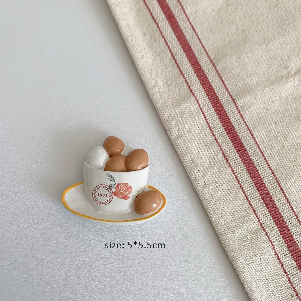 Rynx | Korean in the breakfast refrigerator sticker magnet food Nordic magnetic decoration iron-absorbing stone coffee machine