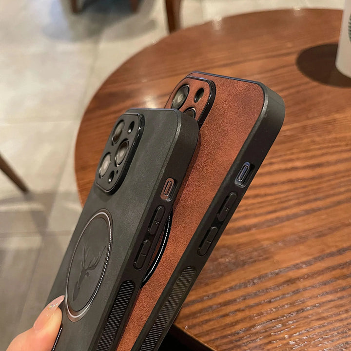 Lisslune | Deer Leather iPhone Case MagSafe Wireless Charging