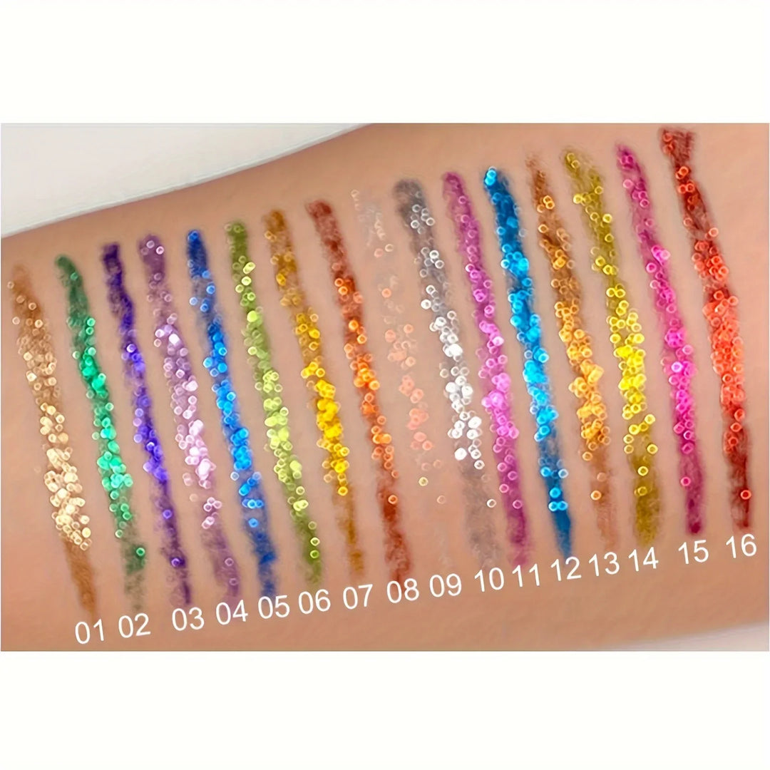 Rynx | Long-lasting liquid eyeliner pencil - shimmer in silver, green & blue | waterproof, smudge-proof makeup