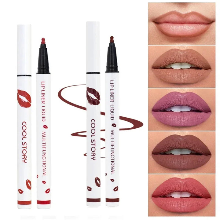 Rynx | Liquid Lipliner Pencil Long-lasting Lip Cosmetics Tool Matte Soft Lip Liner Quick-drying Smudge-proof Natural Lipstick Pencil