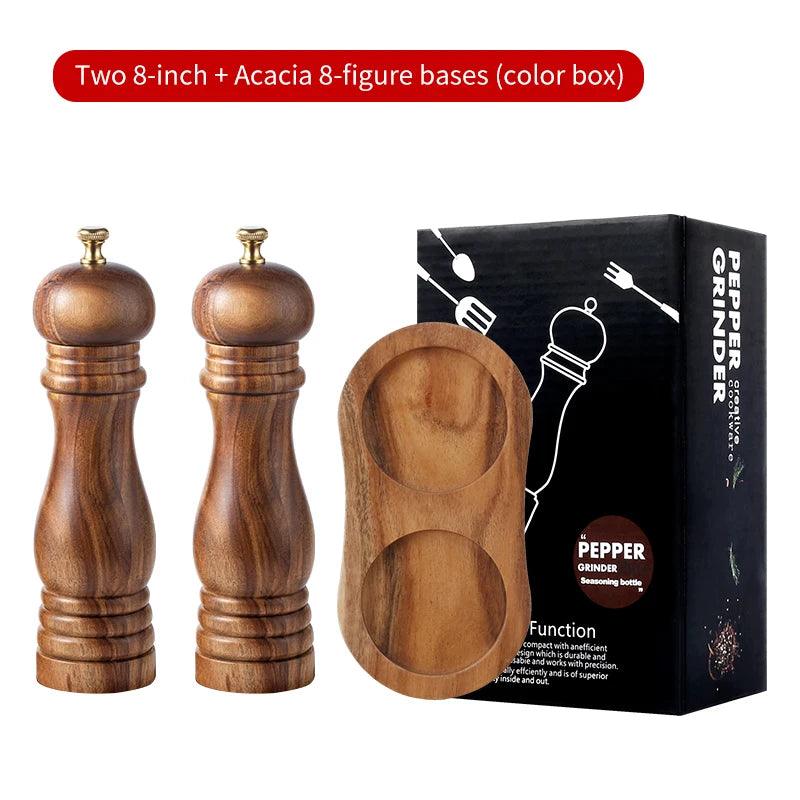 Lisslune | Elegant Acacia Wood Spice Mills - Enhance the Aesthetics of Your Kitchen
